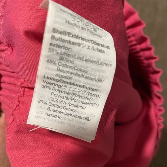 NWT $65 J Crew Pink Scalloped Hem Mini Skirt Size 00 Elastic Waistband Stretch - Picture 2 of 6